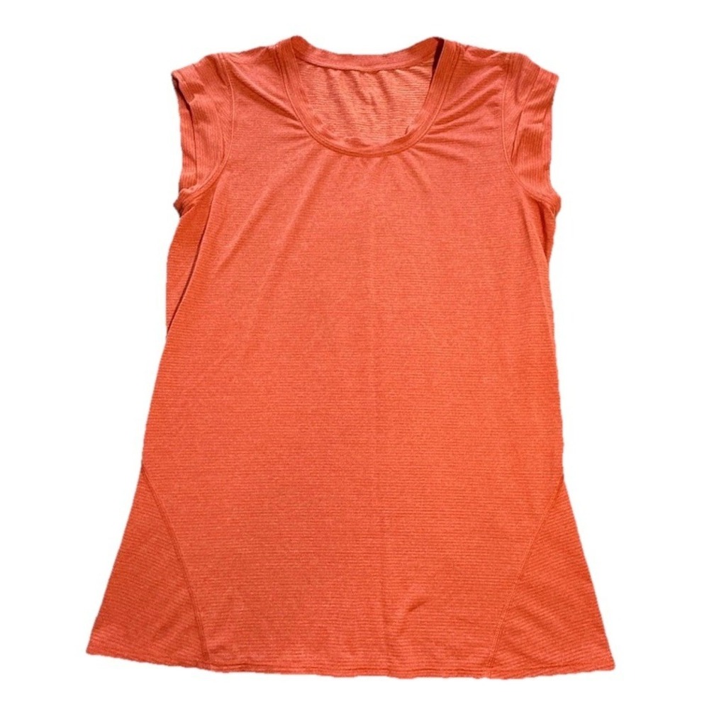Lululemon Yoga Workout T-Shirt Bright Orange Red Lightweight Breathable